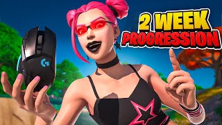 2 WEEK Fortnite Keyboard and Mouse Progression Insane [upl. by Ennairek]