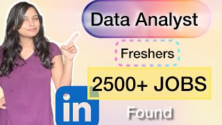 How to find DATA ANALYST Job as a freshers  Top tips  through linkedin [upl. by Yanetruoc]