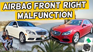 AIRBAG FRONT RIGHT MALFUNCTION MERCEDES W212 E CLASS E350 E400 E250 E200 E220 E250 CDI BLUETEC [upl. by Hibbs]