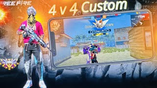 4 v 4 Custom Match  ff only Headshot match  ff rank game play FIREGAMING1111 [upl. by Letnwahs443]