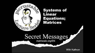 Matrix Math Problem  Encode Decode Secret Messages  Cryptography [upl. by Idak]