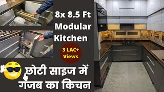 Indian Modular kitchen design with price I Magic Corner Innotech Lift Ups  Modern amp Stylish LookI [upl. by Undry241]