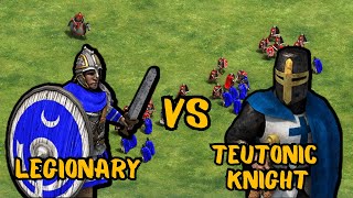 Legionary ⚔ Elite Teutonic Knight  AoE II DE [upl. by Aniehs598]