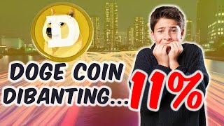 Doge Koin DIBANTING Hingga 11  Ada Apa Dengan DOGE COIN  Apakah Masih LAYAK di Investasikan [upl. by Anihsak]