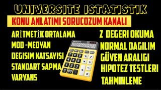 1ÜNİVERSİTE İSTATİSTİK VE OLASILIK DERSİ KONU ANLATIM VİDEOLARI Aritmetik Ortalama [upl. by Johan483]