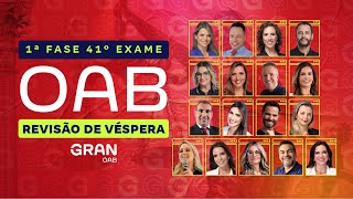 Revisão de Véspera OAB 1ª fase do 41º Exame de Ordem [upl. by Osi970]