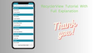 Recycler View in Android Studio Easy Explanation  Android Recycler View Tutorial [upl. by Edva492]