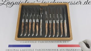 12teilig Laguiole en Aubrac Besteck Set Weinrebenholz [upl. by Convery1]