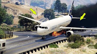 Malaysian Airbus a380 Collide amp Crash Emergency land at UAE Today gta5 fyp shorts [upl. by Millford]