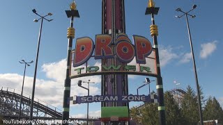 Drop Tower Scream Zone HD POV Canadas Wonderland [upl. by Rebmac]