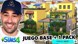 Casa con solo el JUEGO BASE  ¡VIVA EL AMOR vaya mezcla 😂  Los Sims 4 🏠 [upl. by Arihk]