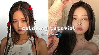 Coloring tutorial alight motion [upl. by Sirmons]