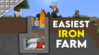 Minecraft The Easiest IRON FARM to Make  Tutorial 118 amp 119 [upl. by Halie]