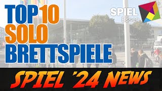 SPIEL 24  Top 10 Solo Brettspiele Neuheiten [upl. by Namwen144]