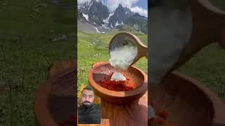 Bonfire steak  with be spicy mayo mountains bushcraftturkiye steak [upl. by Normand]