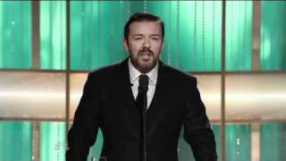 YouTube  Golden Globes 2011  Ricky Gervais Opening Monologueflv [upl. by Kelci427]