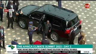 Burundi President Evariste Ndayishimiye arrives at KICC for the African Summit [upl. by Encratis744]