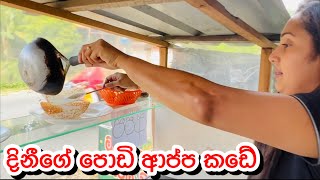 දිනීගේ අලුත් ආප්ප කඩේSangeeth Dini VlogsTravel Vlog කුමාරි ඇල්ල [upl. by Cornall186]