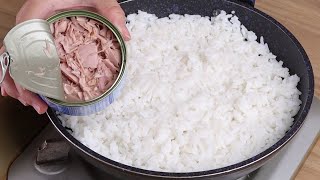 ¿Tienes arroz y atún enlatado en casa Haz esta receta súper fácil [upl. by Pincas]