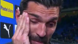 Gigi Buffon interview after the game 💔 [upl. by Deck]