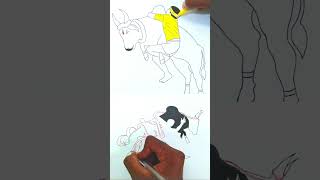 How To Draw Pongal drawing  jallikattu drawing 2024 jallikattudrawing wildanimaldrawings godart [upl. by Collete]