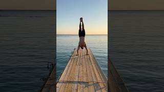 Jetty Handstand Walk Challenge Ends in a Water Dive handstand challenge [upl. by Jessa188]