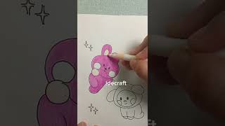 bt21 bts bt21cooky bt21chimmy chimmy cooky drawing coloring [upl. by Neelehtak]