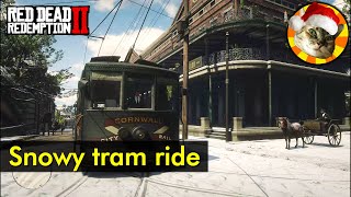 Snowy Tram Ride Blue and Red Loops  Red Dead Redemption 2 [upl. by Jordanna]