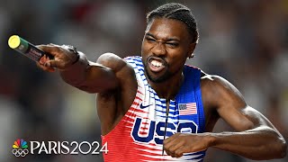 Noah Lyles anchors USA dream team to WORLD CHAMPIONSHIP in 4x100 drag race  NBCS [upl. by Naujek]