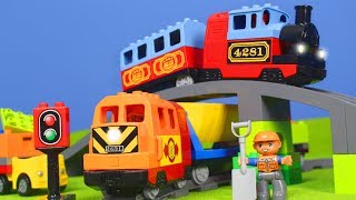 LEGO Duplo Züge Kran Bagger amp Lastwagen für Kinder [upl. by Stark]