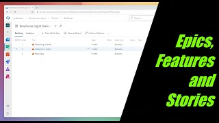 Epics Features and Stories in Azure DevOps Project Management [upl. by Adnalro]