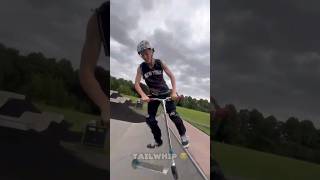 Rooksdown Skatepark It says tailwhip 🥸 scooter afterinjury viralshorts shorts scooter [upl. by Atinrev]