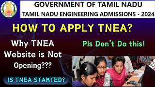 TNEA Counselling 2024  Website not opening  Registration  How to Apply  Dates  important info [upl. by Etennaej]