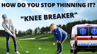 TIPS ON HOW TO STOP THINNING  TOPPING THE GOLF BALL [upl. by Murrah25]