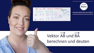 Vektor AB und BA berechnen  Analytische Geometrie  Vektorrechnung by einfach mathe [upl. by Enitsud614]