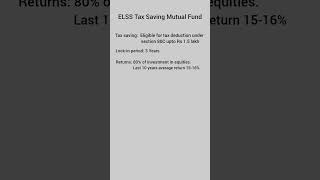 ELSS Tax Saving Mutual Funds [upl. by Aistek276]