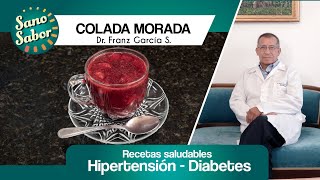 COLADA MORADA  Recetas para Hipertensos y Diabetes  Dr Franz García Saltos Nefrólogo [upl. by Xam]