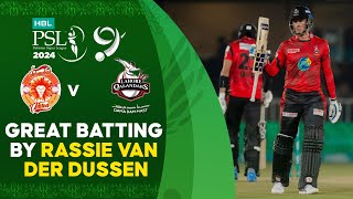 Great Batting By Rassie Van Der Dussen  Islamabad vs Lahore  Match 23  HBL PSL 9  M1Z1U [upl. by Leimad]