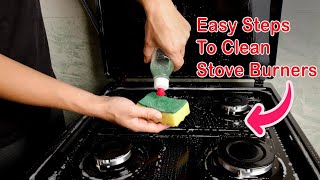 How To Clean Gas Stove Burner Kitchen Cleaning Hacks [upl. by Alcinia]