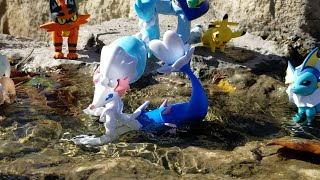 Pokémon Review Primarina Brionne and Popplio Evolution box set toy Review [upl. by Kcirtap442]