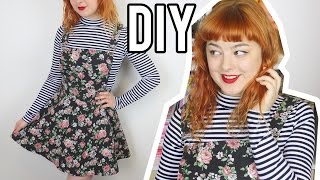 DIY Pinafore  With Adjustable Straps  Make Thrift Buy 24 [upl. by Butterworth77]