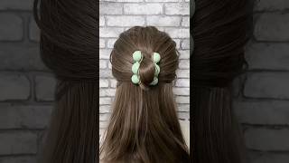 Easy hair clips style shorts shortvideo hairstyle hair [upl. by Kirit]