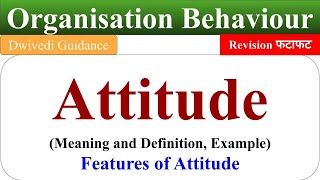 Attitude meaning attitude definition attitude types components of attitude features OB [upl. by Thirion819]