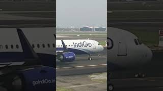 Indigo A320 taxing for take offalternatively ground car doing runway inspection at Chennai airport [upl. by Photima]