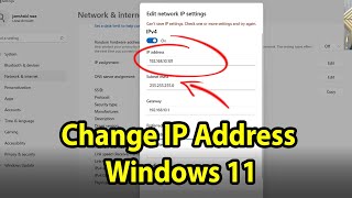 How to change IP address in Windows 11 Without any Software [upl. by Maximilien835]