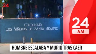 Olvidó sus llaves hombre escalaba a su departamento pero murió tras caer  24 Horas TVN Chile [upl. by Ambrosi269]