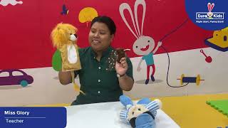 EuroKids PreSchool The Lion and the Mouse Story with Puppets [upl. by Rozelle]