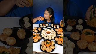 Spicy Pani Puri And Spicy Momos Eating Challenge  Golgappa  Indian Street Food Mukbang shorts [upl. by Nolyarg]