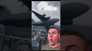 That C17 Globemaster III nearly gave him a kiss on the cheek military soldier army airforce [upl. by Hafirahs184]