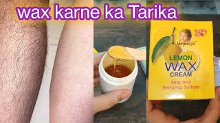 wax karna ka Tarika How to do lemon wax with strips Wax karne ka Sahi Tarika [upl. by Mazlack]